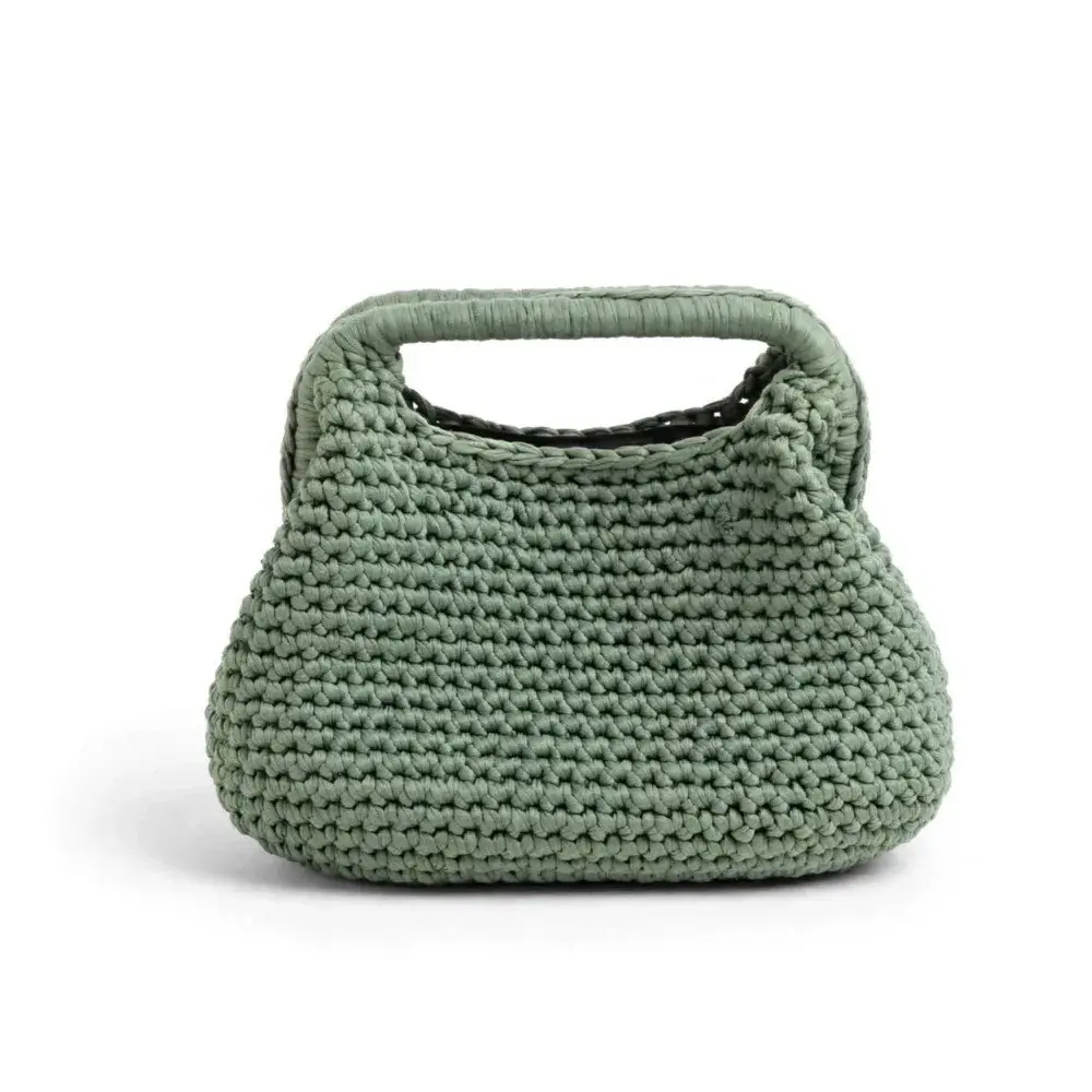 Borsa all’uncinetto collezione Lake, verde salvia