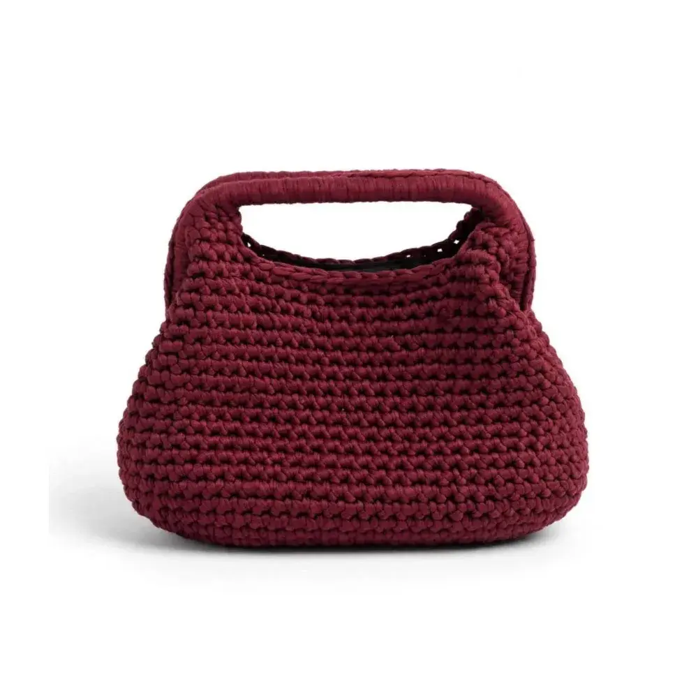 Borsa all’uncinetto collezione Origine, colore bordeaux