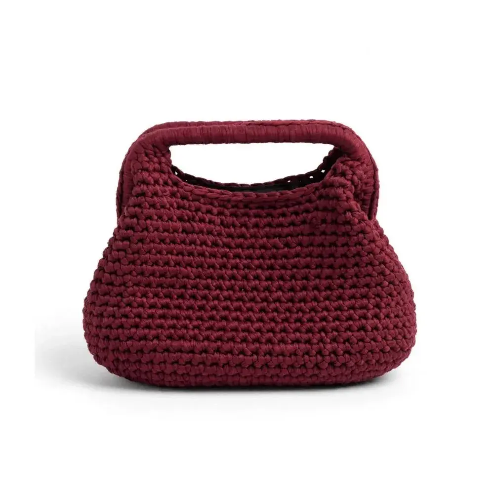 Borsa all’uncinetto collezione Origine, bordeaux